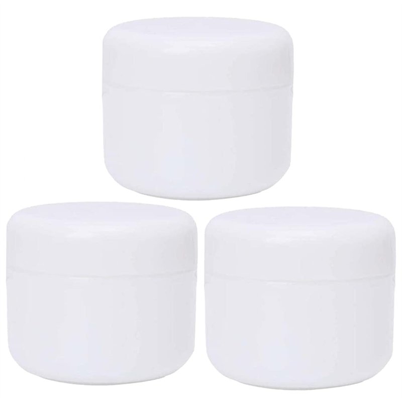 3 pièces 250 ML / 8 oz Pot cosmétique en Plastique Blanc Rechargeable Bouteille de crème Vide Pots déchantillon conteneur de Sto