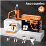 Décapeur Thermique, SEEKONE 2000W 400℃ & 600℃ Réglages Double Température Pistolet Thermique avec 4 Buses, Protection de Surchar