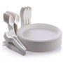 Fuyit 200Pcs Assiettes Jetables en Bagasse de Canne à Sucre