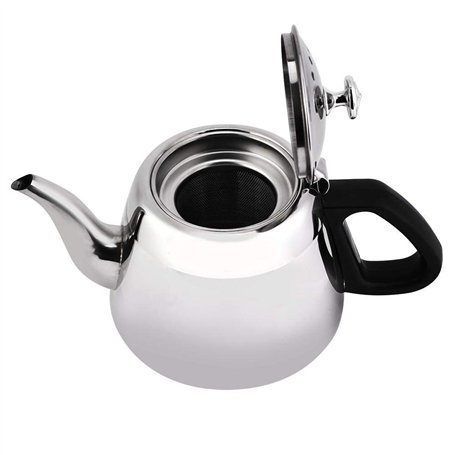 Wifehelper 1.5L / 2L Théière en Acier Inoxydable Poêle Théière Cafetière Théière Bouilloire avec Filtre À Thé Accessoires Famill