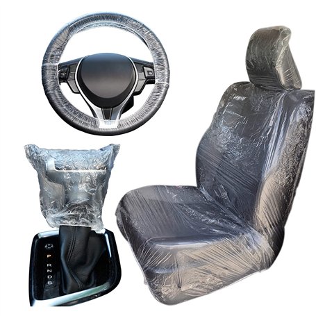 Auptiz 10pcs de Housses de Siège Auto Unidirectionnelles Faites de Protections en Plastique