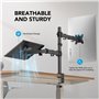 HUANUO Bras de Moniteur avec Plateau pour Ordinateur Portable, entièrement réglable pour écran LCD LED de 13 à 27 Pouces et Ordi