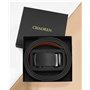 CHAOREN Ceinture Hommes Sans Boucle - Ceinture Automatique en Cuir pour Homme -Taille Ajustable (Largeur de 35 mm)