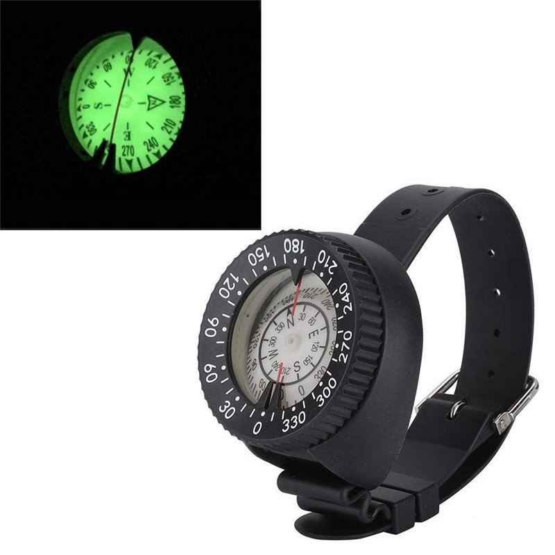 MAGT Boussole De Plongée, Compas De Plongée Sous Marine Boussole De Poignet Imperméable De Vision Nocturne Boussole Calibration 