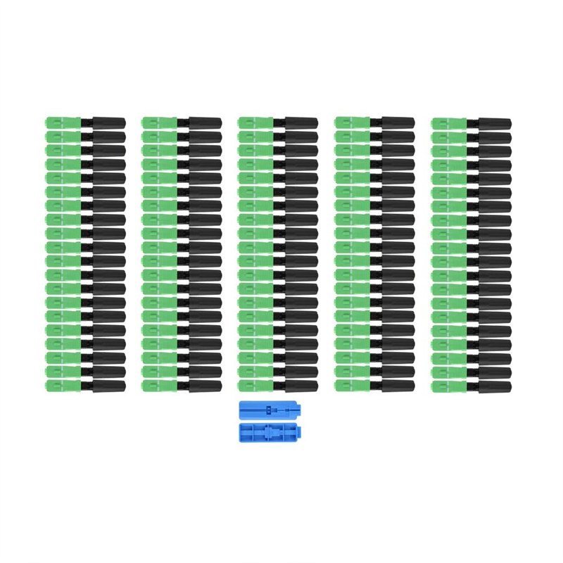 Kit de connecteur de fibre optique, connecteur rapide de câble de fibre optique intégré 100 SC/APC, adaptateur de connexion rapi