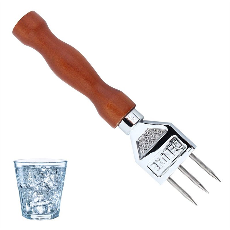 Jeffergarden Ciseau À Glace, Ciseau À Glace En Acier Inoxydable Avec Poignée En Bois Enlèvement Choisir Broyeur À Glace Concassé