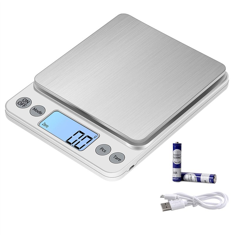 KUBEI Taille extra large Balance de alimentaire 5kg/0.1g Rechargeable par USB Numérique Balance de Cuisine，PréCision Balance Éle