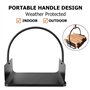 Amagabeli Panier à bûches 45 x 30 x 43cm Porte-bûches de cheminée panier bois de chauffage panier porte buche cheminee Support À