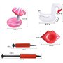 Amaza 15 Pièces Mignonne & Grande Flottabilité Kit de Porte Gobelet Gonflable Prime avec Pompe à Air Libre pour Piscine Jacuzzi 