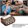 LEAP Horloge d'échecs numérique professionnelle pour jeux de société, avec fonction alarme, aspect bois