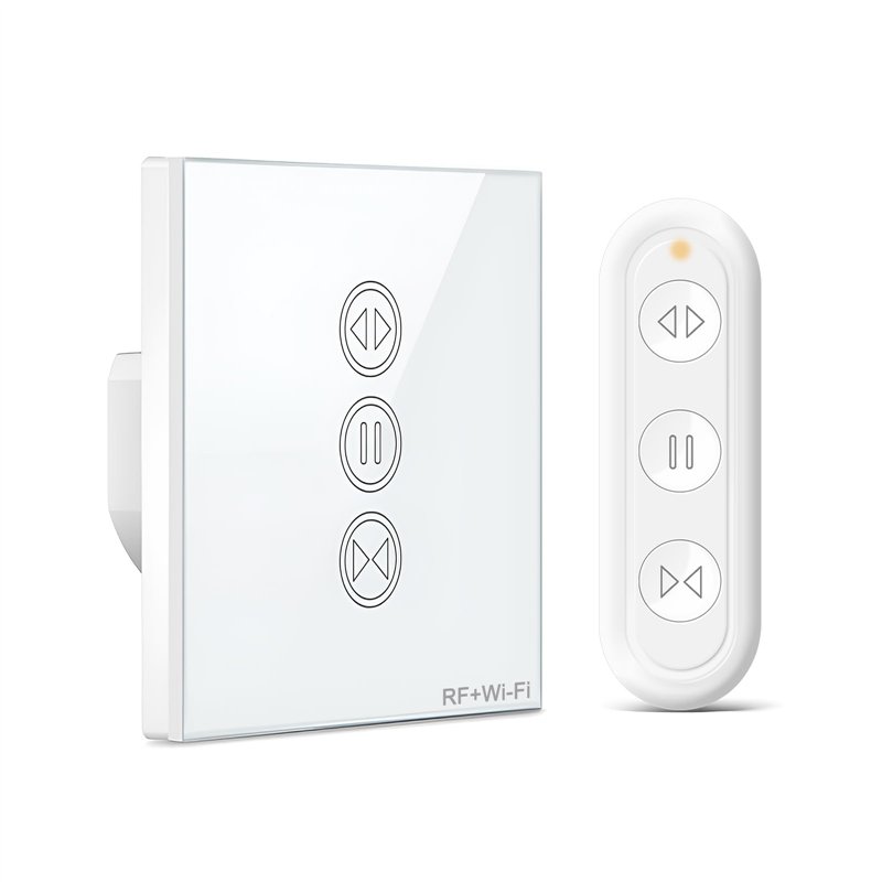LoraTap Interrupteur Volet Roulant Connecté, RF Télécommande, Ouverture Réglable, Commutateur Rideau Stores WiFi, Compatible ave