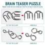 Surplex Casse-tête en Métal Brain Teaser Puzzle Set de 16, Casse-tête IQ Test Disentanglement Puzzles Jeu Magic Toy Trick pour L