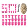 Locisne 50 pcs Silicone Pas de chaleur Hair Curlers + 1 French Hair Braiding Tool