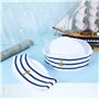 12 Pièces Chapeaux de Marin en Bleu et Blanc Chapeau de Capitaine pour Accessoire de Costume Fête de Déguisement (Style Délicat)