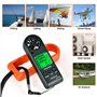 Mini Anemometre Portable VMC, Kethvoz Exterieur Jauge de Vitesse du Vent Numérique avec Max/AVG/Valeur Actuelle Mesure 0~30 m/s 