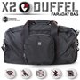 Mission Darkness X2 Faraday Duffel Bag + Detachable MOLLE Faraday Pouch (Gen 2) // Military-Grade RF Shielding for Large Electro