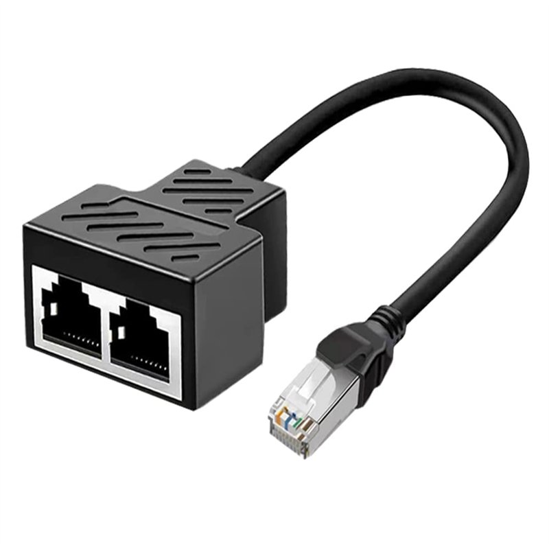 Adaptateur répartiteur de câble Ethernet RJ45, 1 à 2 ports, répartiteur réseau LAN pour câbles Cat5, Cat5e, Cat6, Cat7