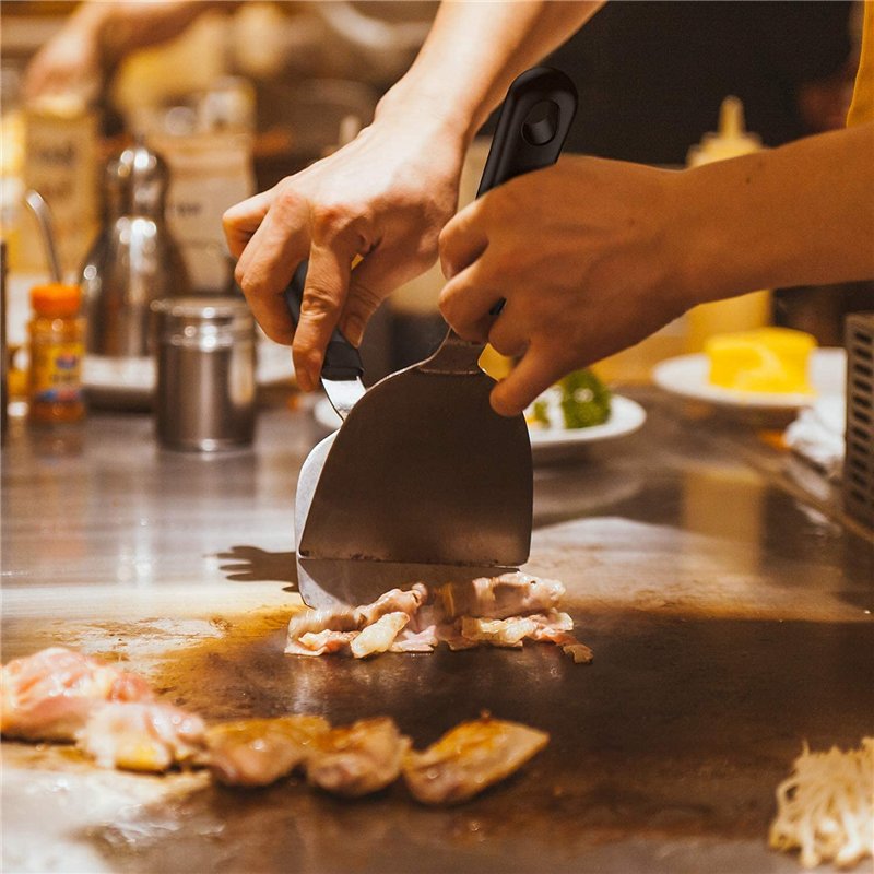 Image secondaire de 11 Pièces Spatules pour Barbecue, AMZMUKAUP Ensemble de Spatuleen Acier Inoxydable Ensemble d'accessoires pour Plaque chauffante