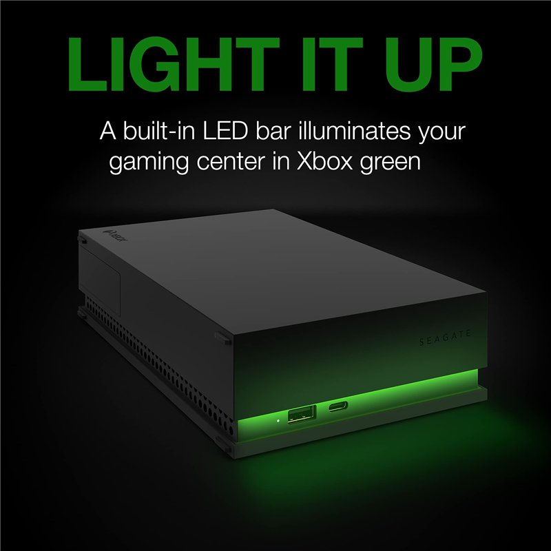 Image secondaire de Seagate Game Drive Hub 8 To - Disque dur externe de bureau HDD - USB 3.2 1re génération, deux ports USB-C et USB-A, certifié Xbox
