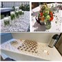 TSKDKIT 500pcs Coeur en bois petit decoration mariage champetre, pour travaux manuels, pour Nature Decoration de Table Confettis