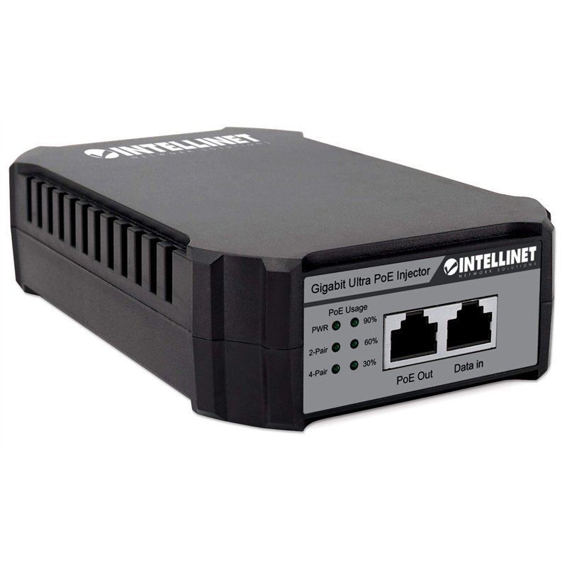 Image secondaire de Intellinet Injecteur Gigabit Ultra PoE 1x95W, IEEE 802.3bt, IEEE 802.3at/AF, Noir, Adaptateur réseau