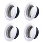 Lot de 4 grilles d'aération rondes en plastique - 75 mm - Pour ventilation de la maison et des locaux commerciaux