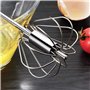 Fouet en acier inoxydable, Mélangeur d'Oeuf, Fouet semi-automatique, plus de travail et gain de temps, Egg Beater Ustensile Cuis