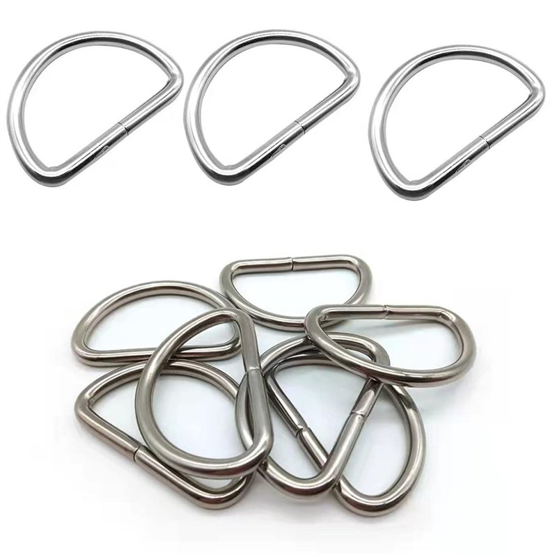 通用 CL-Link Lot de 30 anneaux en D en métal 32 mm anneaux en D en acier argenté pour sac à dos, boucles de ceinture, sacs à main,
