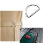 通用 CL-Link Lot de 30 anneaux en D en métal 32 mm anneaux en D en acier argenté pour sac à dos, boucles de ceinture, sacs à main,