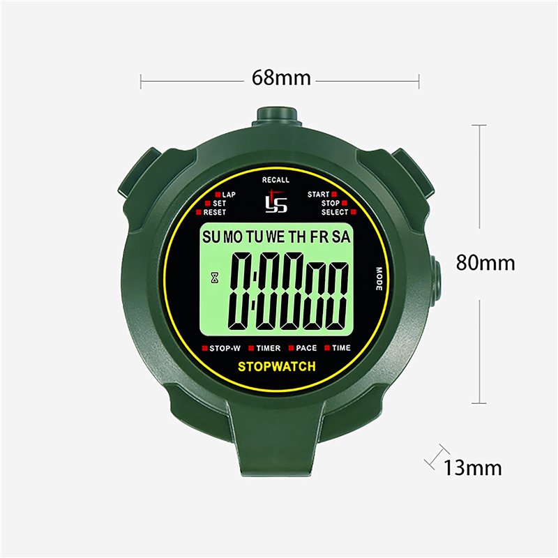 Image secondaire de Chronomètre avec Sifflet,Chronometre Professionnel 2 Mémoire avec Fonction Muet et Lumière pour Sport