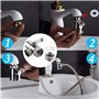 Bidet à main robinet de toilette pulvérisateur bidet d'eau chaude ， accessoires de bidet accessoire de douche en acier inoxydabl