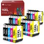 Toner Kindom 16 XL Compatible Cartouche d'encre Remplacement pour Epson 16XL pour Epson Workforce WF-2510 WF-2630 WF-2750 WF-276