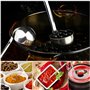 3 Pièces Louche pour Soupe avec Crochet Professionnel Louche pour Soupe Acier Inoxydable Louche à Soupe à Long Manche pour la Cu