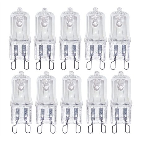 ShuoHui HaloPin Lot de 10 ampoules halogènes G9 à intensité variable 18 W Remplace 18 W Angle d'éclairage 35° Blanc chaud 2700