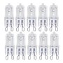 ShuoHui HaloPin Lot de 10 ampoules halogènes G9 à intensité variable 18 W Remplace 18 W Angle d'éclairage 35° Blanc chaud 2700