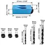 QWORK 15 degrés trou de poche à vis gabarit , Gabarit de Trou de Poche , Foret à Goujon Pour le travail du bois , avec Adaptateu