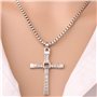 XHBTS Dominic Toretto's Cross Collier avec pendentif en argent pour homme avec boîte, Métal, Métal