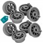 ELECTROHOGAR® roulettes Lave-Vaisselle Compatible avec Bosch | Set Universel Complet de 8 Roues pour Panier Inférieur | Compatib