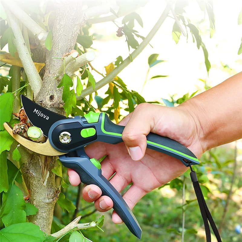 Image secondaire de Sécateur de jardin, sécateur pour jardinage robuste avec lames en acier inoxydable antirouille, meilleur sécateur de jardin prof