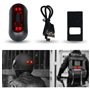 Riloer LED vélo arrière feu arrière USB Rechargeable Casque de vélo Sac à Dos Lampe de Sport