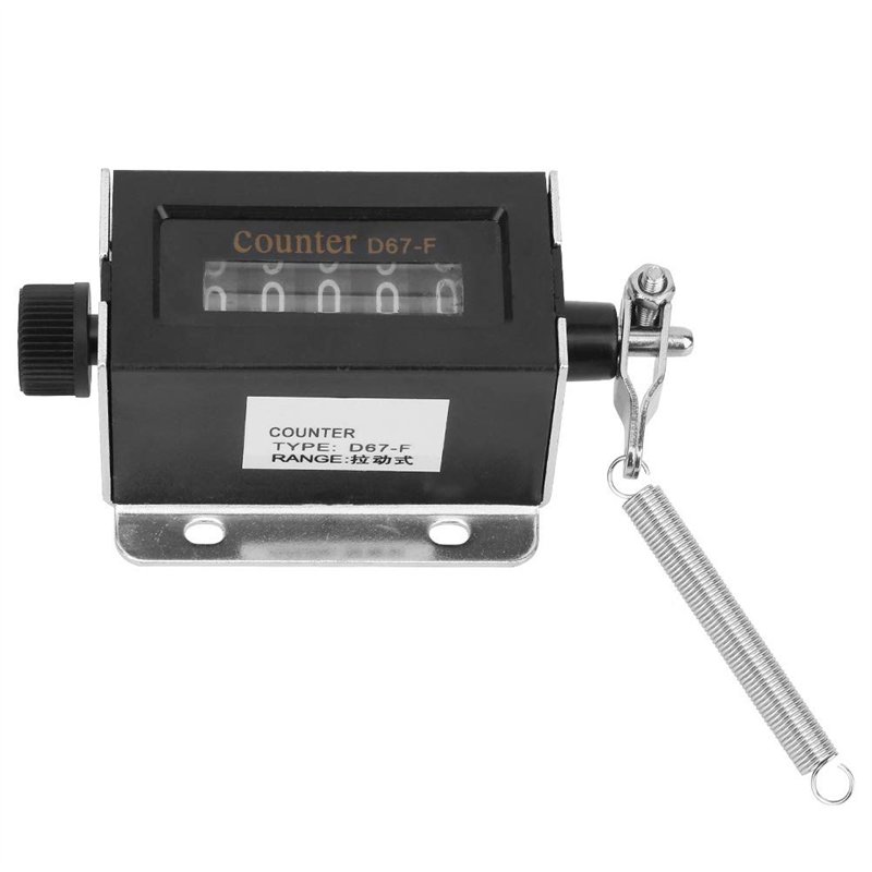 Compteur de Compte-tours Pour Compteur de Machine à Main Manuelle Réarmable Mécanique à 5 Chiffres de D67F Pour Compter la Machi