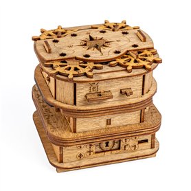 iDventure Cluebox - Coffre de Davy Jones - Puzzle 3D Escape Room Jeu - Boite en Bois - Cadeau Anniversaire Homme Original - Cass iDventure Cluebox - Coffre de Davy Jones - Puzzle 3D Escape Room Jeu - Boite en Bois - Cadeau Anniversaire Homme Original - Cass
