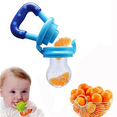 Gearmax Bébé Tetine Grignoteuse Anneau d'alimentation Bébé en Silicone Alimentaire avec Poignée
