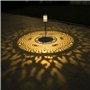 lot de 2 Lampes Solaires de Jardin en Métal avec piquets de terre