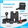 Jumelles Adultes Puissante, Kylietech 12x42 Compactes avec Trépied, étanches avec Prismes BAK-4, Objectif FMC, Adaptateur de Tél