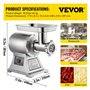 SucceBuy 220V Hachoir à Viande Electrique Inox Hachoir Professionnel Parfait Pour Jambon Saucisse Spécialisé De Cuisine (90800)