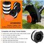 Uchidodo Bobine Fil Coupe Bordure pour Black et Decker Coupe-Bordures, 6 Bobine de Fil Debroussailleuse avec 1 Couvercle de Bobi