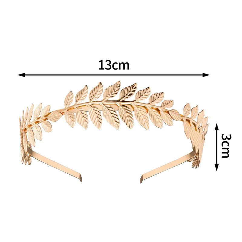 Image secondaire de Couronne de Laurier Doré, XCOZU Bandeau Grecque Romain Coiffe Cheveux Couronne Femme Accessoires, Bridal Coiffe de Mariage Feuil