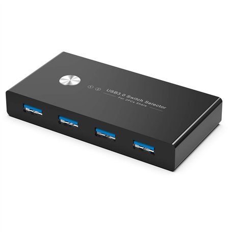 Rybozen Switch USB 3.0 Commutateur KVM 4 Ports pour 2 PC