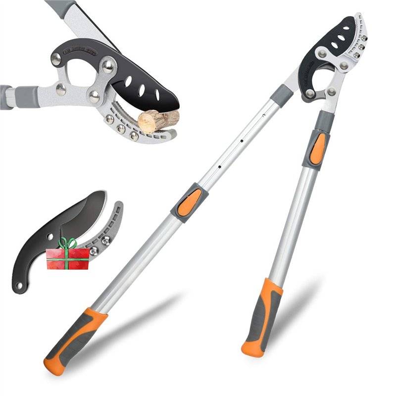 AIRAJ Coupe Branche Telescopique Ébrancheur 70-103CM,Avec Lames de Rechange,Coupe Branches les Plus Epaisses 5CM,Lame en Acier S